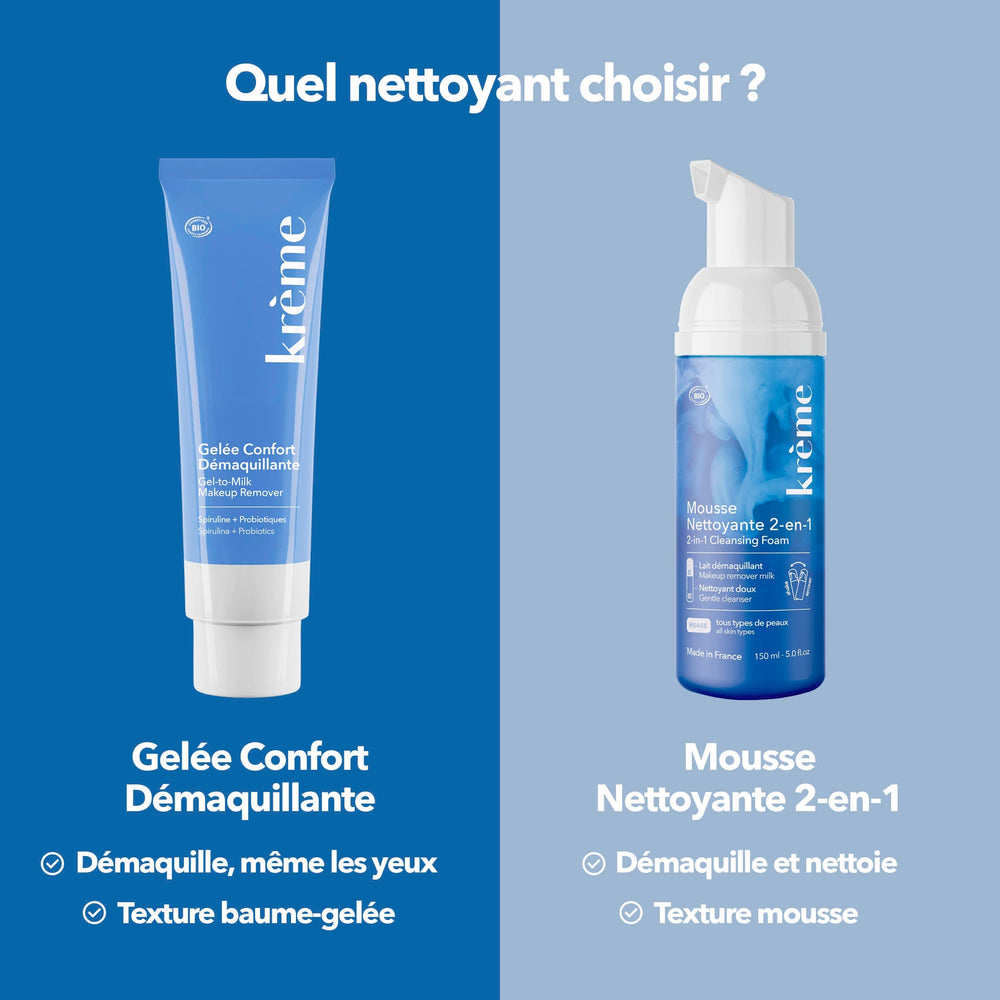 Mousse Nettoyante 2-en-1 Format Voyage
